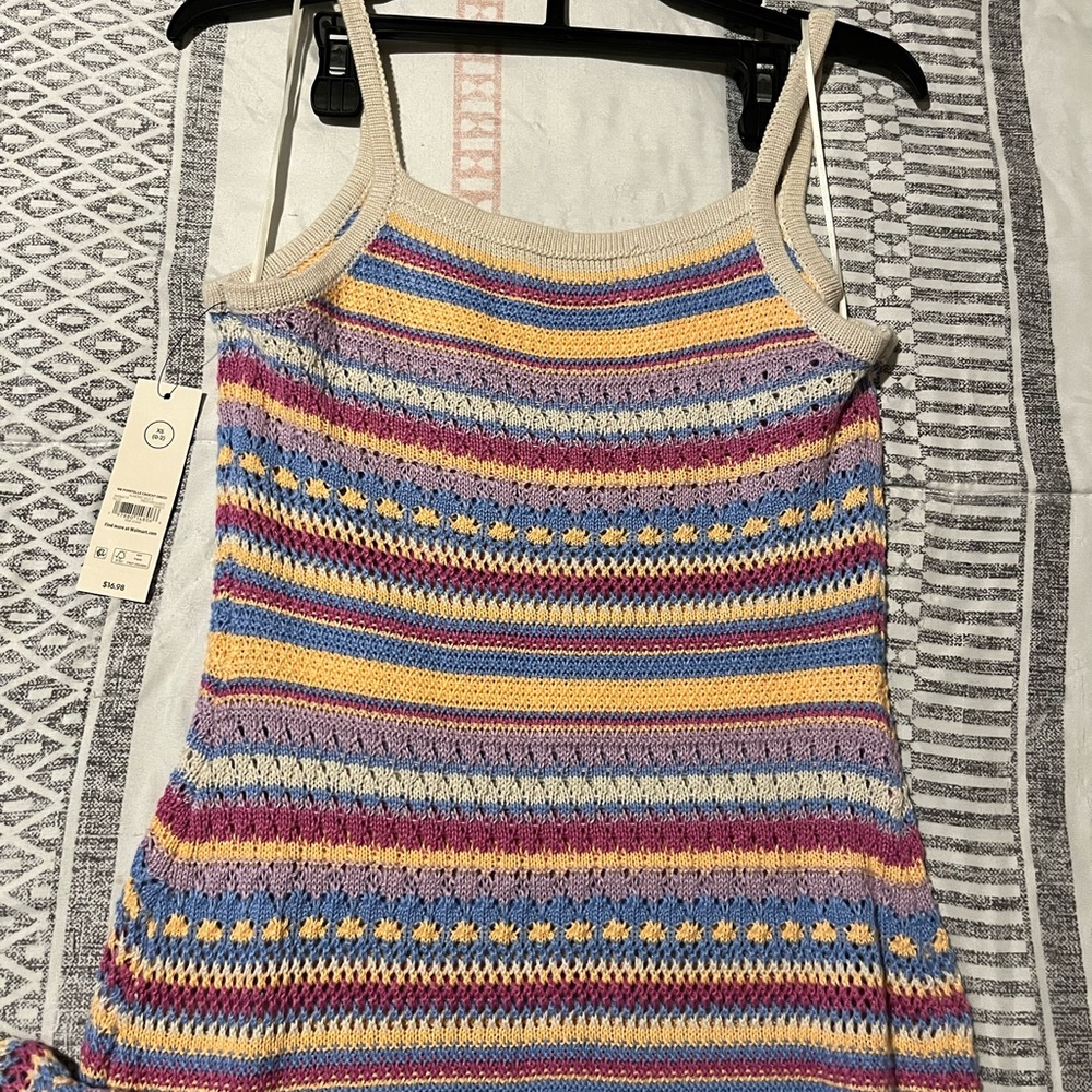 Colorful Striped Knit Dress